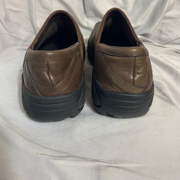 Merrell Encore Eclipse Brown Leather Clog Loafer 7 Comfort Ortholite Work Nurse‎ - Picture 3 of 9